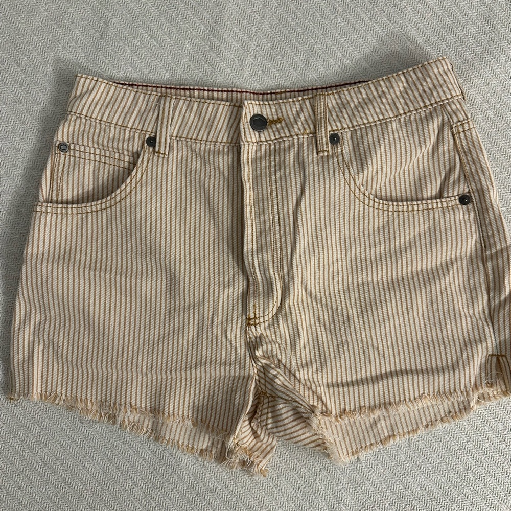 RVCA Pinstripe High-waisted Shorts